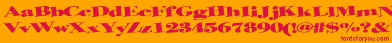Helterskelter Font – Red Fonts on Orange Background