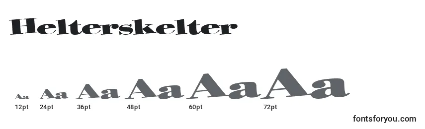 Размеры шрифта Helterskelter