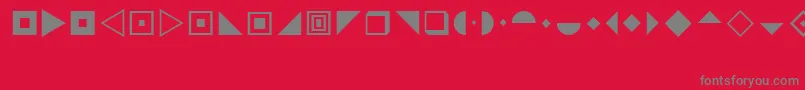 Fonte CindyStars – fontes cinzas em um fundo vermelho