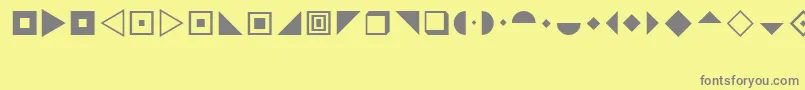 フォントCindyStars – 黄色の背景に灰色の文字
