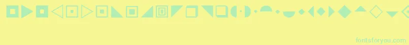 fuente CindyStars – Fuentes Verdes Sobre Fondo Amarillo