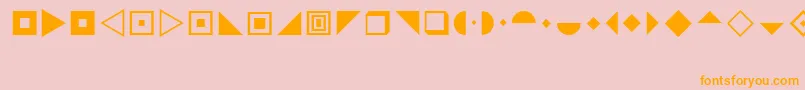 フォントCindyStars – オレンジの文字がピンクの背景にあります。