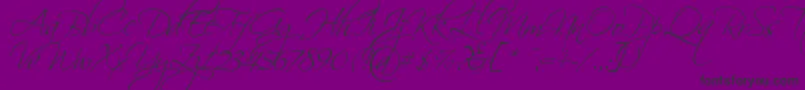 Scriptin Font – Black Fonts on Purple Background