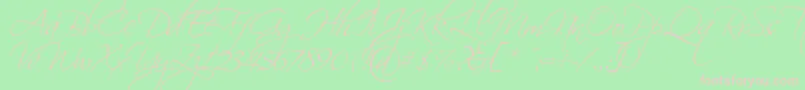 Scriptin Font – Pink Fonts on Green Background