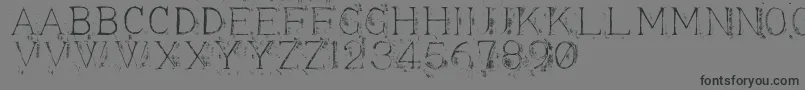 フォントAppendi3 – 黒い文字の灰色の背景