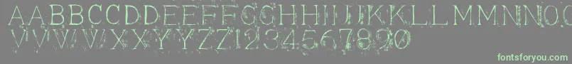 Appendi3 Font – Green Fonts on Gray Background