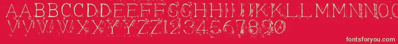 Appendi3 Font – Green Fonts on Red Background