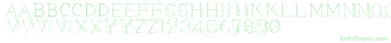 Appendi3-Schriftart – Grüne Schriften auf weißem Hintergrund