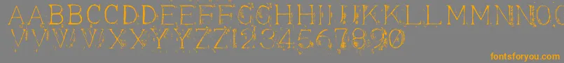 Appendi3 Font – Orange Fonts on Gray Background