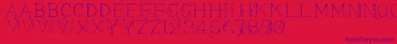 Appendi3 Font – Purple Fonts on Red Background
