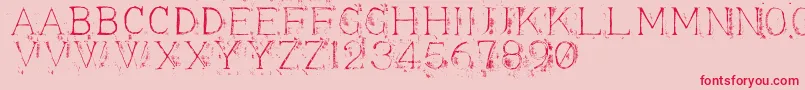 Appendi3 Font – Red Fonts on Pink Background