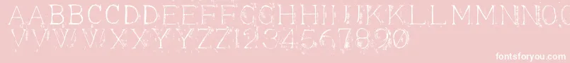 Appendi3-Schriftart – Weiße Schriften auf rosa Hintergrund