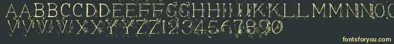 Appendi3 Font – Yellow Fonts on Black Background