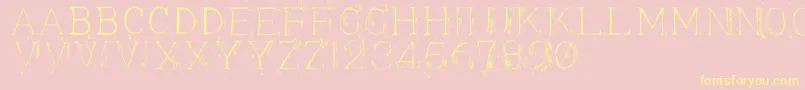 Appendi3 Font – Yellow Fonts on Pink Background