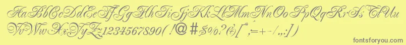 RenaissanceRegular Font – Gray Fonts on Yellow Background