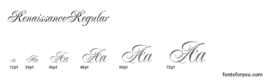 RenaissanceRegular Font Sizes