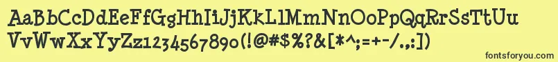 Minyanouvelle ffy Font – Black Fonts on Yellow Background