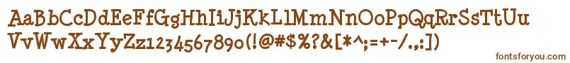 Шрифт Minyanouvelle ffy – коричневые шрифты на белом фоне