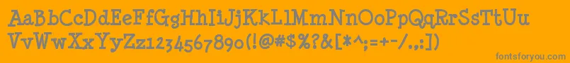 Minyanouvelle ffy Font – Gray Fonts on Orange Background