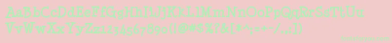 Minyanouvelle ffy Font – Green Fonts on Pink Background