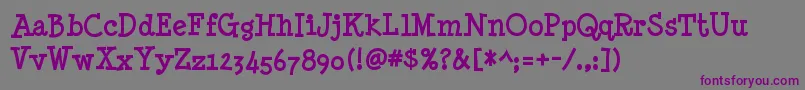 Шрифт Minyanouvelle ffy – фиолетовые шрифты на сером фоне
