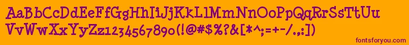 Minyanouvelle ffy Font – Purple Fonts on Orange Background