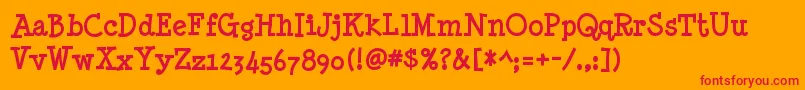 Minyanouvelle ffy Font – Red Fonts on Orange Background