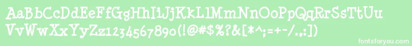Minyanouvelle ffy Font – White Fonts on Green Background