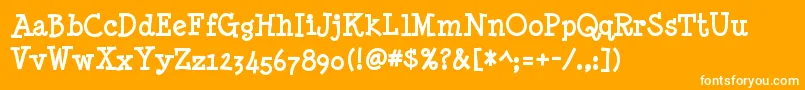 フォントMinyanouvelle ffy – オレンジの背景に白い文字