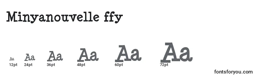 Größen der Schriftart Minyanouvelle ffy