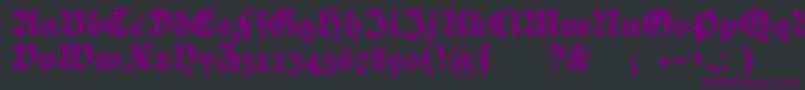 Шрифт Verzierteschwabacher – фиолетовые шрифты на чёрном фоне