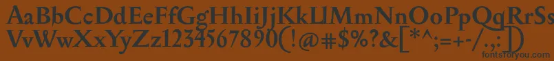 Шрифт SerapionBold – чёрные шрифты на коричневом фоне