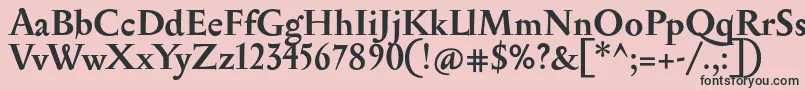 SerapionBold-Schriftart – Schwarze Schriften auf rosa Hintergrund