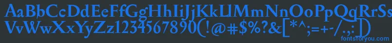Шрифт SerapionBold – синие шрифты на чёрном фоне