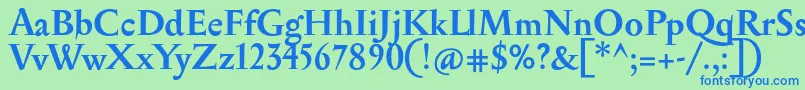SerapionBold Font – Blue Fonts on Green Background