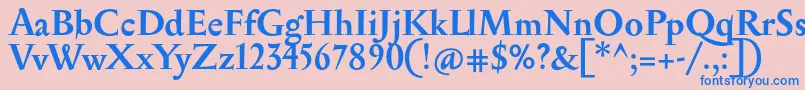SerapionBold Font – Blue Fonts on Pink Background