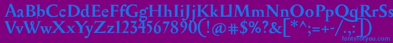 SerapionBold Font – Blue Fonts on Purple Background