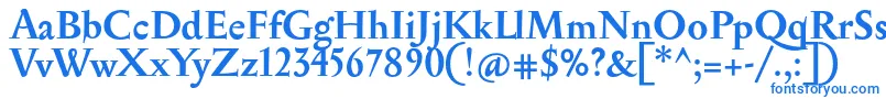 SerapionBold Font – Blue Fonts on White Background