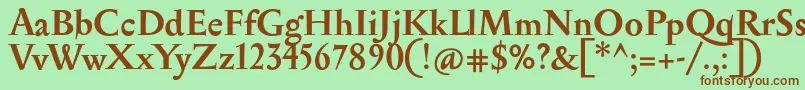 SerapionBold Font – Brown Fonts on Green Background