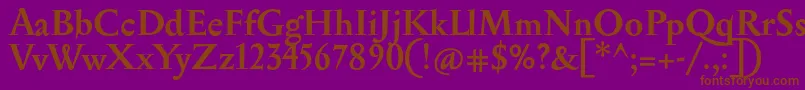 SerapionBold-Schriftart – Braune Schriften auf violettem Hintergrund