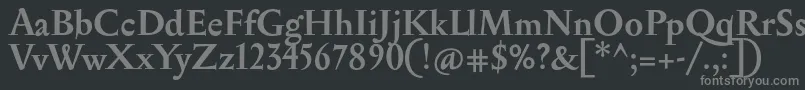 SerapionBold-fontti – harmaat kirjasimet mustalla taustalla