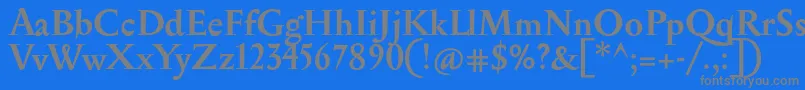 SerapionBold-Schriftart – Graue Schriften auf blauem Hintergrund