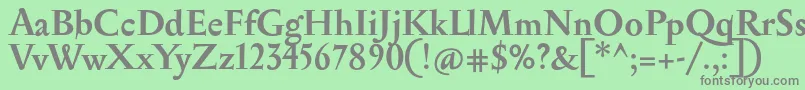 フォントSerapionBold – 緑の背景に灰色の文字