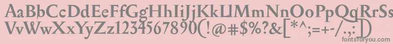 SerapionBold-fontti – harmaat kirjasimet vaaleanpunaisella taustalla