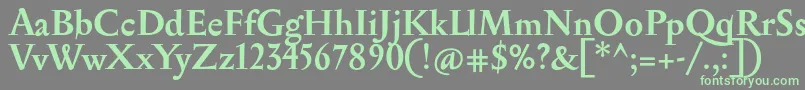 Шрифт SerapionBold – зелёные шрифты на сером фоне