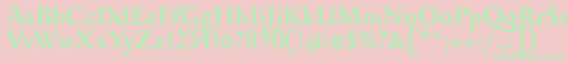 Шрифт SerapionBold – зелёные шрифты на розовом фоне
