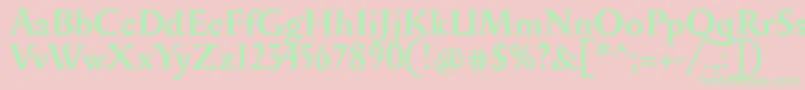 SerapionBold Font – Green Fonts on Pink Background