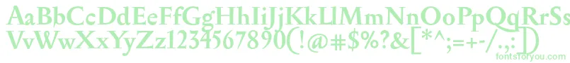 Шрифт SerapionBold – зелёные шрифты на белом фоне
