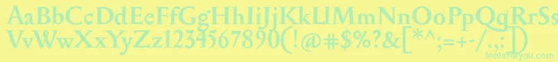SerapionBold Font – Green Fonts on Yellow Background