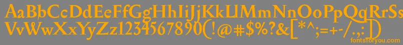 Шрифт SerapionBold – оранжевые шрифты на сером фоне